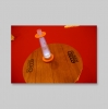 Lampe décorative en forme de phare - Salle de rencontre du colloque Congrès ECCEO à Porto - Les tables ont été sérigraphiées et défoncées pour rappeler les tonneaux de Porto - Organisation Yolande Piette communication - Photo Goldo