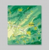 Rochefort - Carte des promenades - Dessin vectoriel