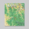 Vresse-sur-Semois - Carte des promenades - Dessin vectoriel