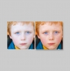 Photo de gauche : original - Photo de droite : correction colorimétrique