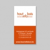 Autocollants imprimés en sérigraphie sur vinyle blanc - Hout Info Bois 2010